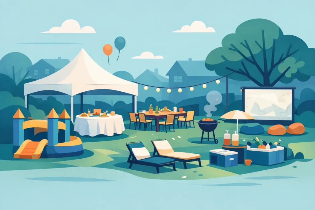 How to Plan a Backyard Party Rental Bundle