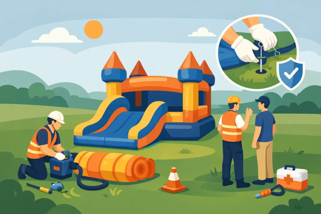 How to Prepare an Inflatable Setup Safely