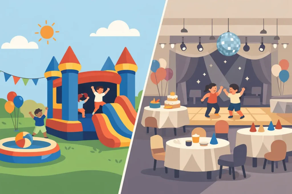 Inflatable Rentals Versus Party Venues for Kids